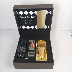 Paul Jardin Vintage Lights Set With Mens Watch and Gold Plated Vtg Car Lighter